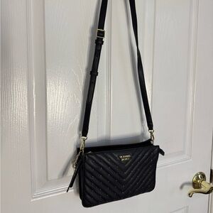 VS Black Quilted Crossbody Bag